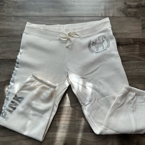 PINK Victoria's Secret Pants - PINK Victoria's Secret White Bottoms